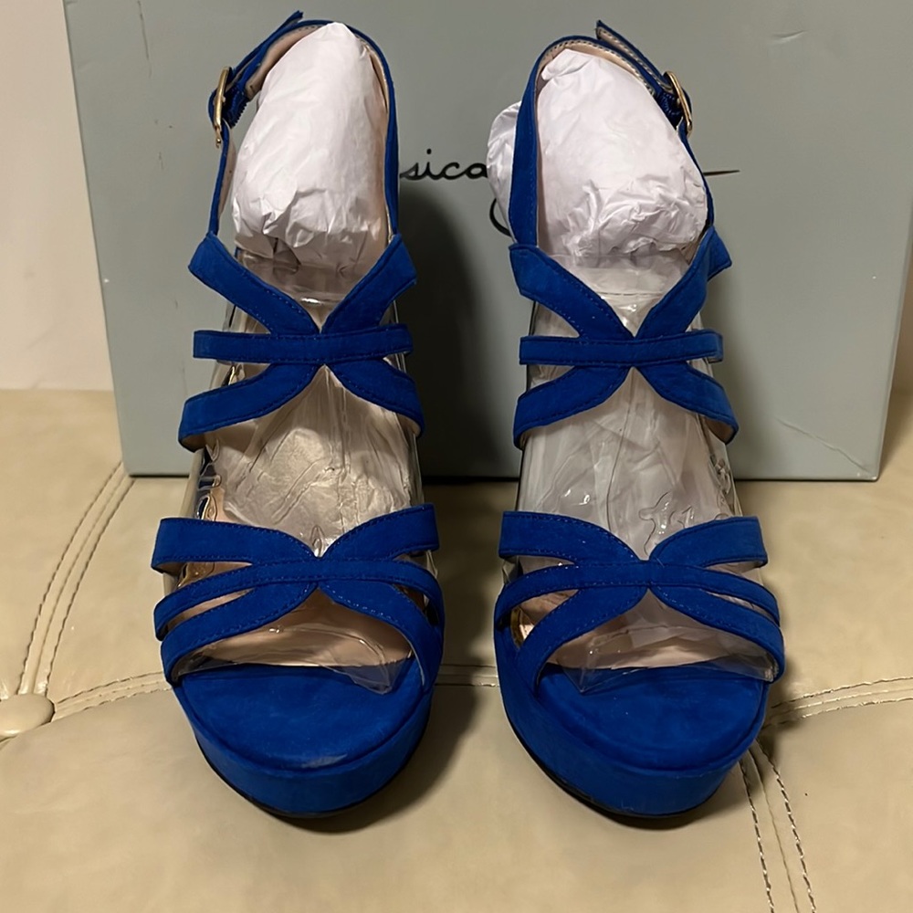 COPY - Jessica Simpson New Cobalt Blue microsuede 3” pumps
